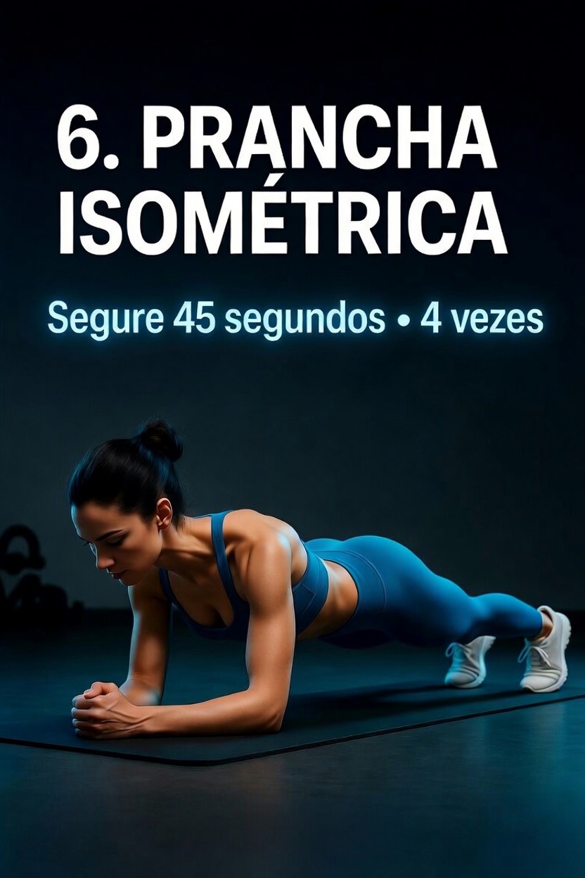Mulher demonstrando o exercício de prancha com apoio nos antebraços